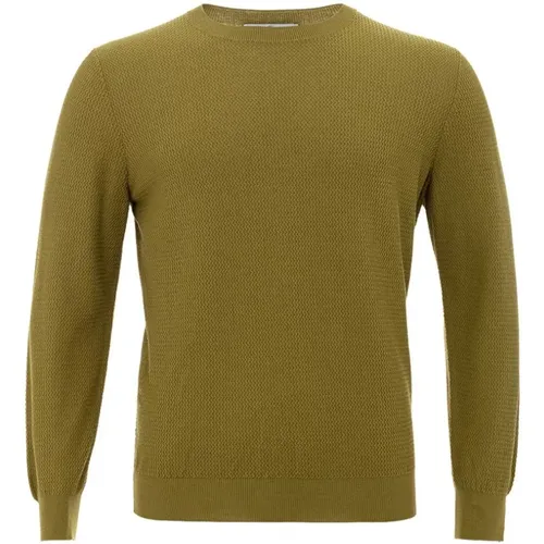 Eleganter Grüner Baumwollpullover Herren - Gran Sasso - Modalova