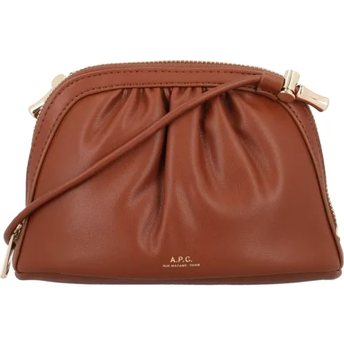 Hazelnut Ninon Eco Leather Handbag , female, Sizes: ONE SIZE - A.p.c. - Modalova