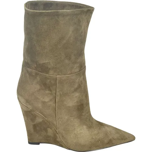 Stylish Heeled Boots for Women , female, Sizes: 5 1/2 UK - Alevi Milano - Modalova
