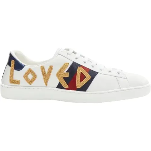 Pre-owned Leather sneakers , female, Sizes: 9 1/2 UK - Gucci Vintage - Modalova