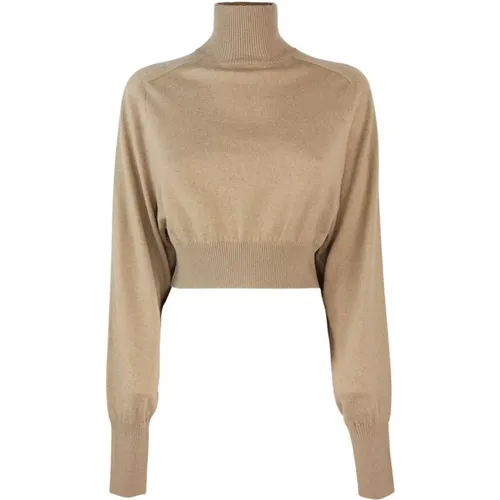 Brauner Wollpullover , Damen, Größe: L - SPORTMAX - Modalova