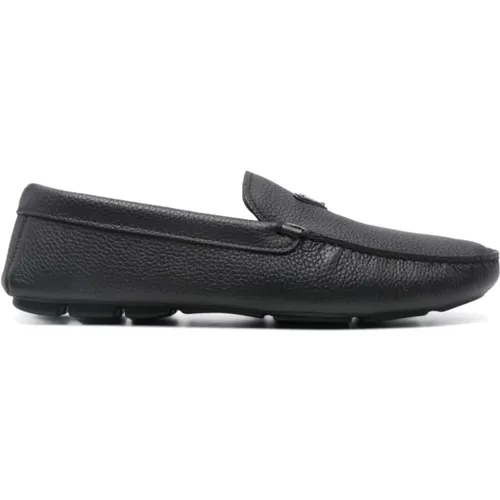 Schwarze flache Slip-On Schuhe - Prada - Modalova