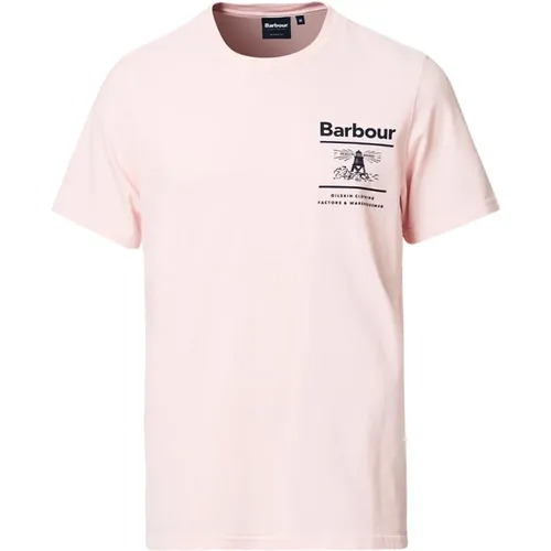 Maritimes Baumwoll-T-Shirt , Herren, Größe: L - Barbour - Modalova