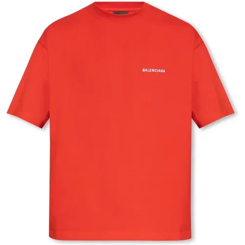 T-Shirt mit Logo , Herren, Größe: 2XS - Balenciaga - Modalova