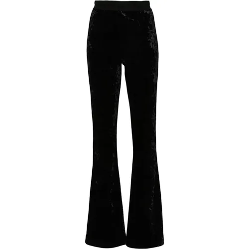 Velvet Wide Leg Trousers , female, Sizes: M, 2XS, S - Versace Jeans Couture - Modalova