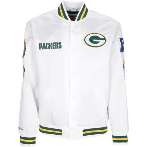 Green Bay Packers Bomberjacke , Herren, Größe: L - Mitchell & Ness - Modalova