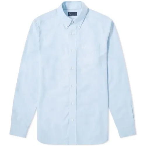Classic Oxford Shirt Light Smoke-S , male, Sizes: M, XS, XL, S, L - Fred Perry - Modalova