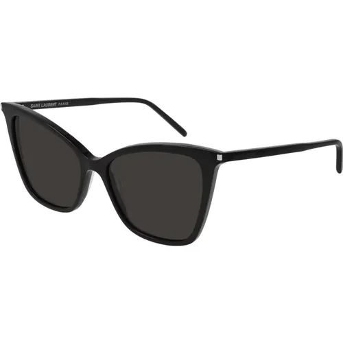 Schwarz/Graue Sonnenbrille SL 384 , Damen, Größe: 55 MM - Saint Laurent - Modalova