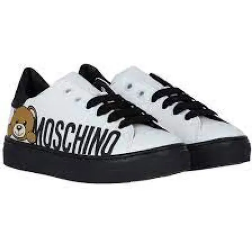 Teddy Logo Low Lace-Up Sneakers - Moschino - Modalova