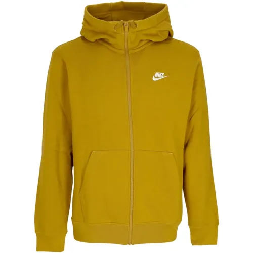 Sportswear Club Zip Hoodie Bronzine , Herren, Größe: M - Nike - Modalova