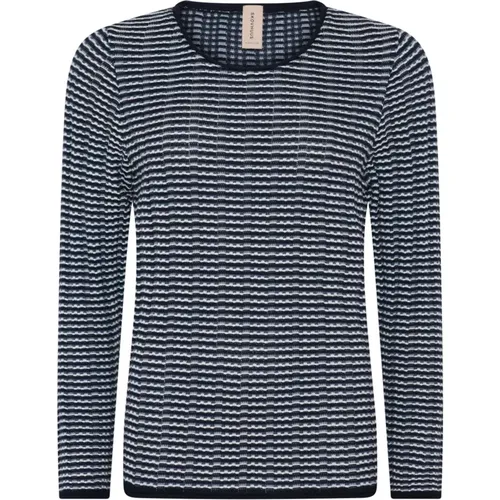 Multicolor O-Neck Pullover Bluse Marine - Skovhuus - Modalova