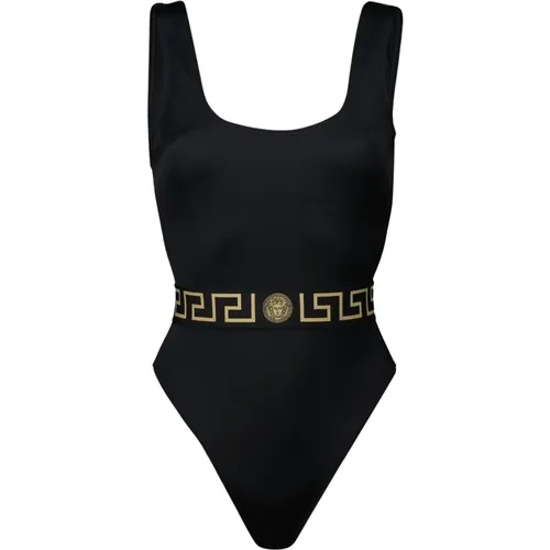 Greca Border One-Piece Swimsuit , female, Sizes: S, M, XL, L - Versace - Modalova