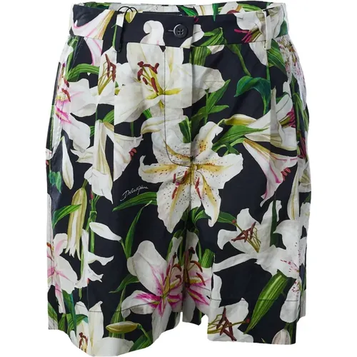 Womens Lilies Shorts , female, Sizes: 3XS - Dolce & Gabbana - Modalova
