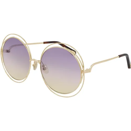 Gold/Pink Shaded Sunglasses Carlina - Chloé - Modalova