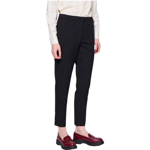 Slim Fit Pinstripe Cigarette Pants , Damen, Größe: XS - Silvian Heach - Modalova