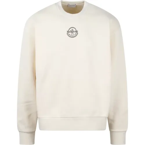 Cotton Maxi Sweatshirt with Logo Print , male, Sizes: M - Moncler - Modalova