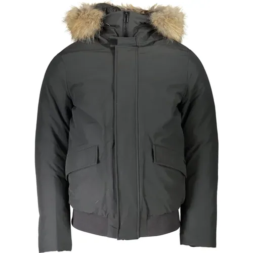 Hooded Jacket with Removable Fur , male, Sizes: 2XL, XL - Woolrich - Modalova