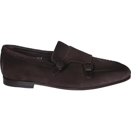 Loafer Shoes for Men , male, Sizes: 7 1/2 UK, 8 1/2 UK, 7 UK, 8 UK, 9 1/2 UK, 10 UK - Santoni - Modalova