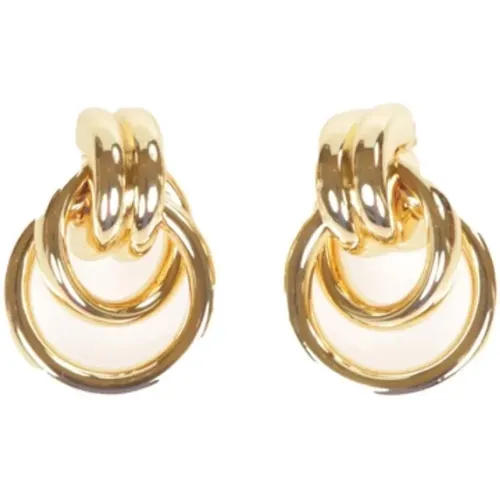Goldene Doppelknoten Ohrringe - Anine Bing - Modalova