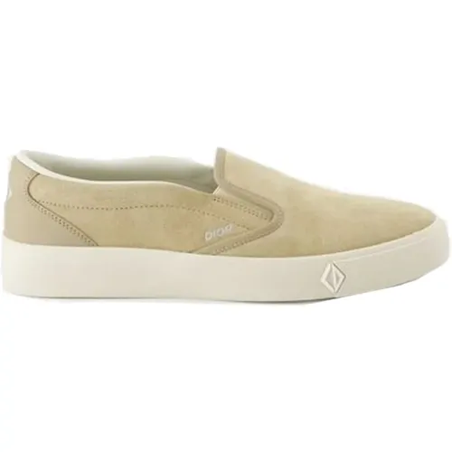 Luxury Leather Slip-On Sneakers , male, Sizes: 12 UK, 8 1/2 UK, 9 UK, 10 UK, 6 UK, 10 1/2 UK, 7 1/2 UK, 11 UK - Dior - Modalova