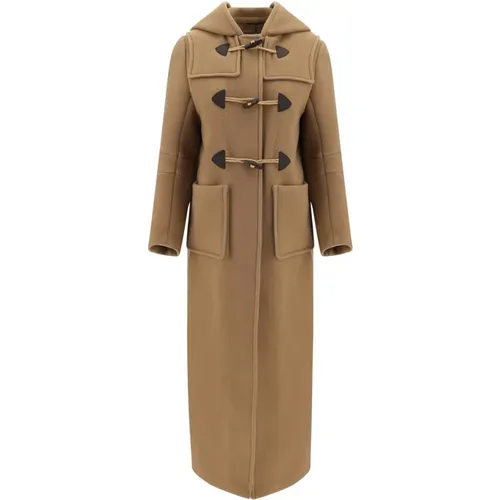 Montgomery Coat with T-Clasp , female, Sizes: M - Prada - Modalova