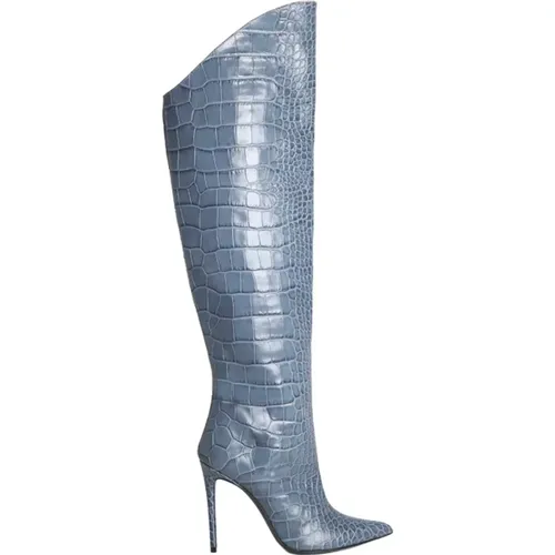 Stiefel mit Krokodil-Print , Damen, Größe: 37 1/2 EU - Giuliano Galiano - Modalova