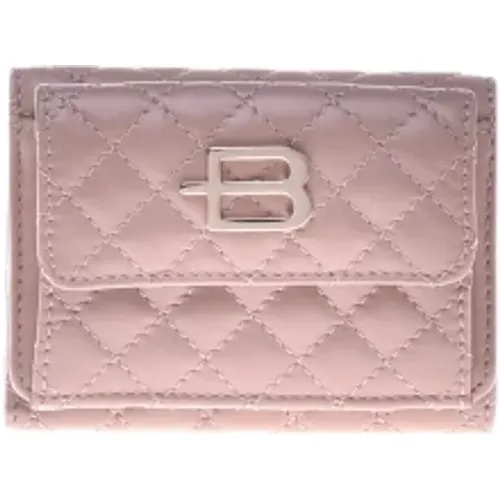 Wallet in black nude leather leather - Baldinini - Modalova