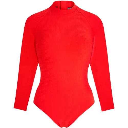 Einteiliger Jacquard Vichy Rashguard mit UV-Schutz für Damen , Damen, Größe: S - Vilebrequin - Modalova