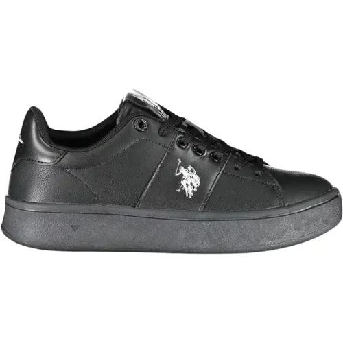 Polyester Lace-Up Sneaker with Contrast Details and Logo Print , female, Sizes: 6 UK - U.s. Polo Assn. - Modalova