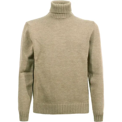 Merinowolle Rollkragenpullover Kamel - Zanone - Modalova