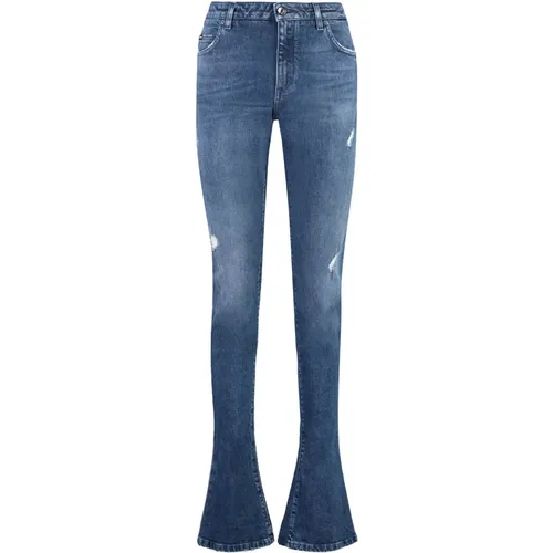 Skinny Jeans mit Metall-Details , Damen, Größe: XS - Dolce & Gabbana - Modalova