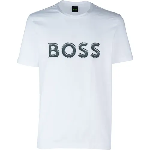 Lässiges Baumwoll T-Shirt , Herren, Größe: 2XL - Hugo Boss - Modalova