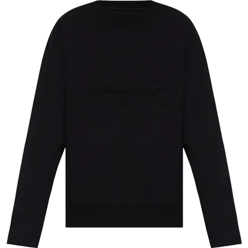 Crewneck Sweatshirt with Front Logo , male, Sizes: M, L - Givenchy - Modalova