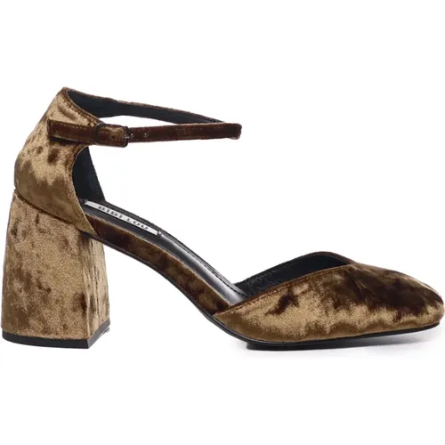 Golden Heeled Shoes , female, Sizes: 4 UK - Bibi Lou - Modalova