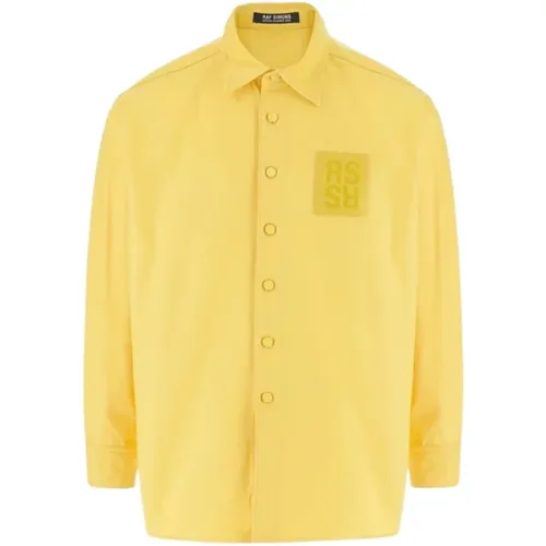 Gelbe Hemden mit Logo Patch , Herren, Größe: L - Raf Simons - Modalova