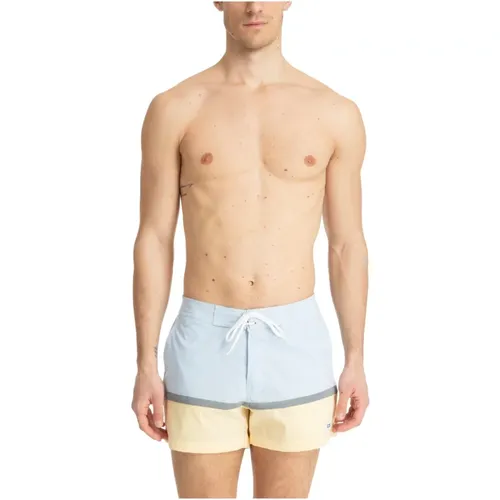 Striped Mid Waist Swim Shorts , male, Sizes: M, XL, L - Gcds - Modalova