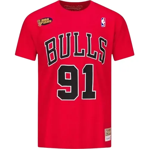 NBA Bulls Dennis Rodman T-shirt , Herren, Größe: L - Mitchell & Ness - Modalova