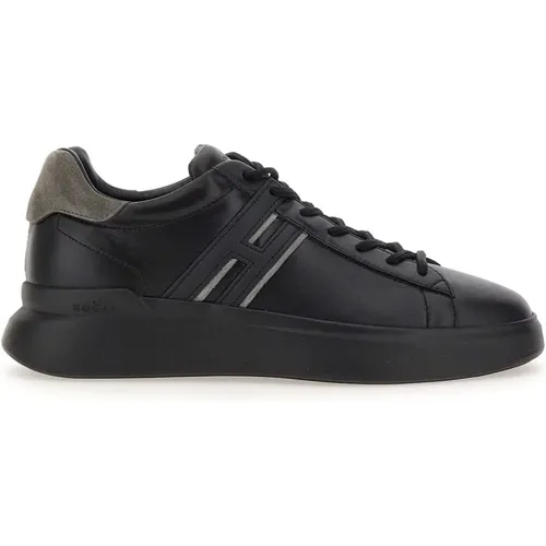 Schwarze Leder Herren Sneakers - Hogan - Modalova