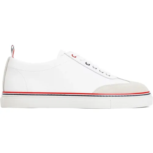 Weiße Leder Sneaker Trainer , Herren, Größe: 42 EU - Thom Browne - Modalova