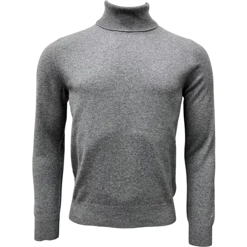 Merino/Cashmere Turtleneck, Light Grey , male, Sizes: 3XL, M, XL - Gran Sasso - Modalova