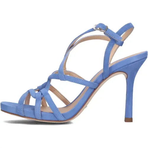 Blaue Wildleder Sandalen Yulen , Damen, Größe: 38 EU - Unisa - Modalova