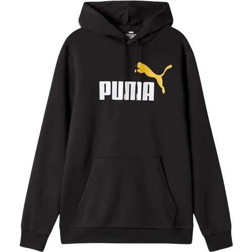 Essential 2 Col Big Logo Hoodie , Herren, Größe: L - Puma - Modalova