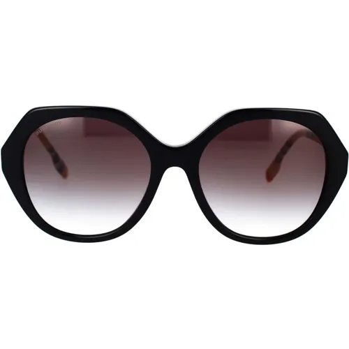 Sonnenbrille mit unregelmäßiger Form Vanessa Be4375 38538G , Damen, Größe: 55 MM - Burberry - Modalova