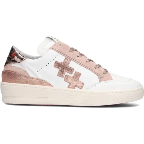 Weiße Low-Top Sneakers , Damen, Größe: 37 EU - Gio+ - Modalova