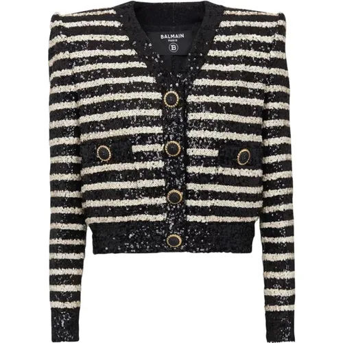 Sequin Jacket , female, Sizes: S, XS - Balmain - Modalova