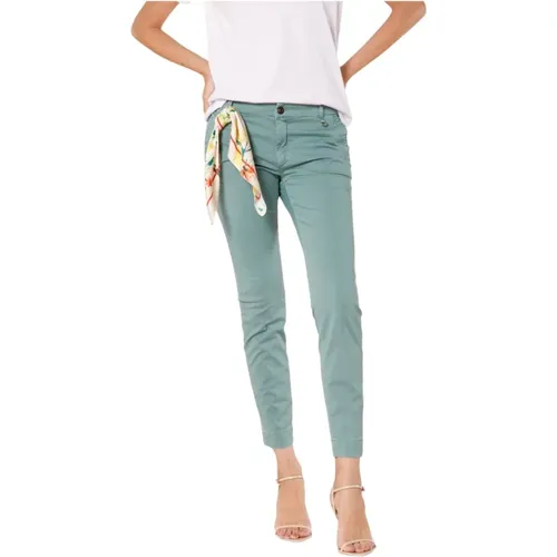 Curvy Fit Chino Hose Mintgrün - Mason's - Modalova