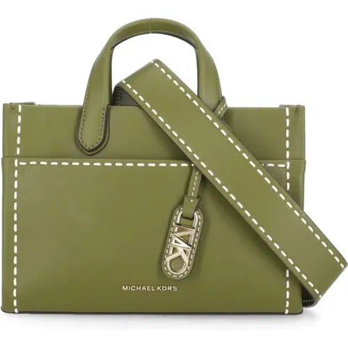 Grüne Lederhandtasche mit Abnehmbarem Riemen - Michael Kors - Modalova