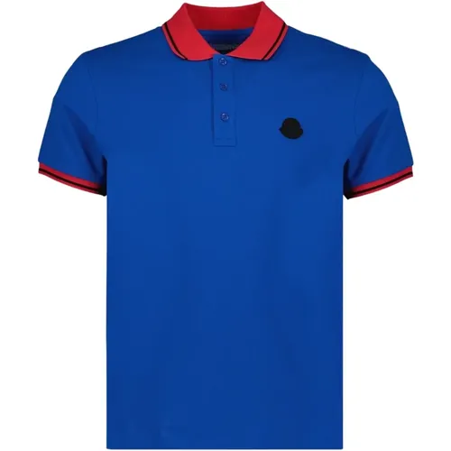 Klassisches Tricolor Polo Shirt - Moncler - Modalova