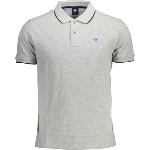 Graues Polo mit kurzen Ärmeln , Herren, Größe: 2XL - North Sails - Modalova