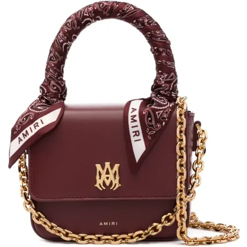 Micro Tote Bag aus Bordeaux Leder - Amiri - Modalova